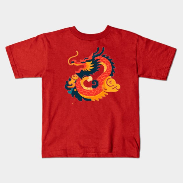 Year of the dragon Kids T-Shirt by grappict
